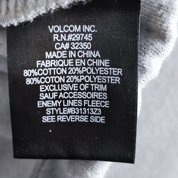 Volcom Enemy Jacket women's size S light grey with black faux leather sleeve - Picture 6 of 11